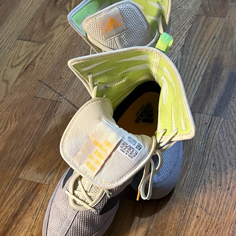 Adidas Gray and Green Athletic Sneakers